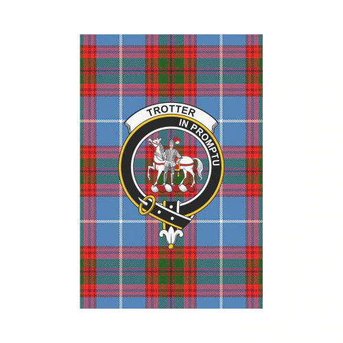 Clan Trotter Tartan Crest Garden Flag