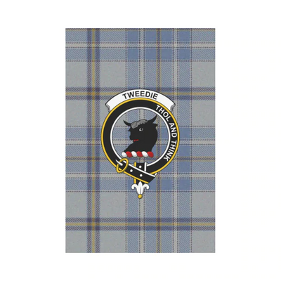 Clan Tweedie Tartan Crest Garden Flag