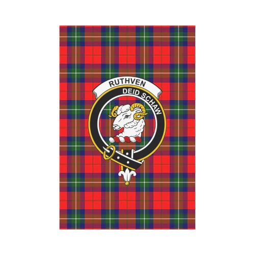 Clan Ruthven Modern Tartan Crest Garden Flag KY60 Clan Ruthven Tartan Today