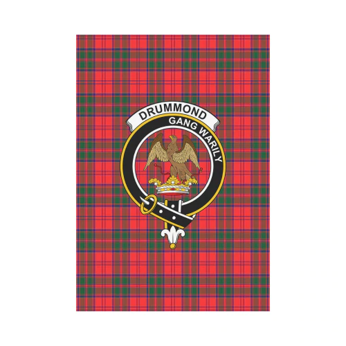 Clan Drummond Modern Tartan Crest Garden Flag XS59 Clan Drummond Tartan Today