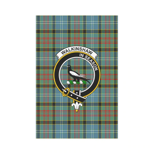 Clan Walkinshaw Tartan Crest Garden Flag