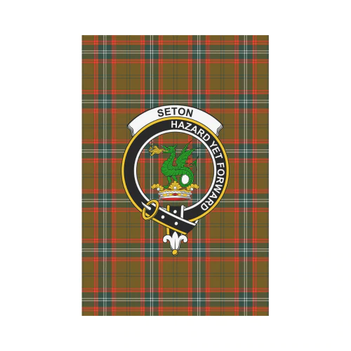 Clan Seton Hunting Modern Tartan Crest Garden Flag CY28 Clan Seton Tartan Today