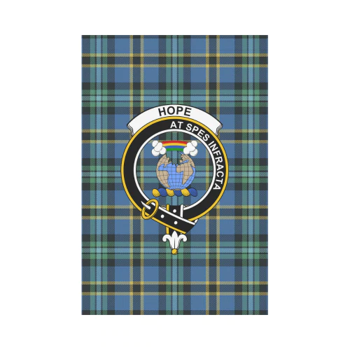 Clan Hope Tartan Crest Garden Flag