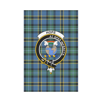 Clan Hope Tartan Crest Garden Flag