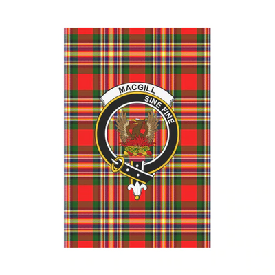 Clan MacGill Modern Tartan Crest Garden Flag