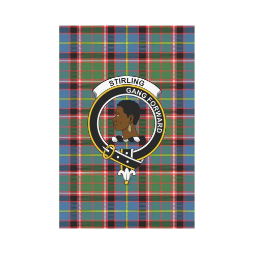Clan Stirling (Of Keir) Tartan Crest Garden Flag FH13 Clan Stirling Tartan Today