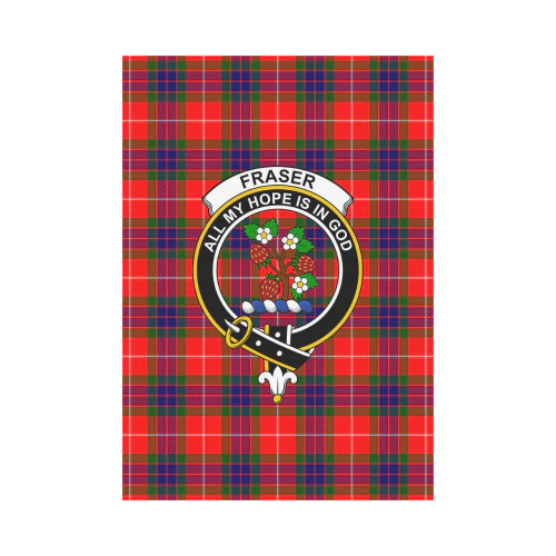 Clan Fraser Modern Tartan Crest Garden Flag SI64 Clan Fraser Tartan Today