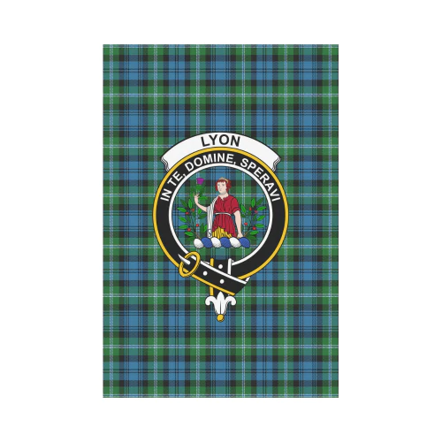 Clan Lyon Tartan Crest Garden Flag