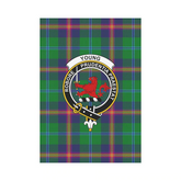 Clan Young Modern Tartan Crest Garden Flag TR25 Clan Young Tartan Today