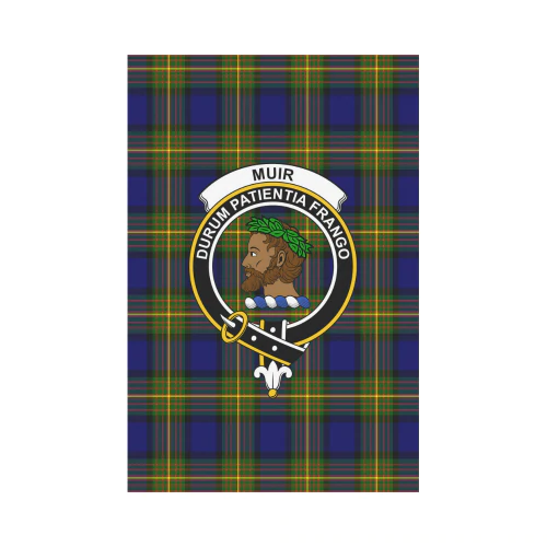 Clan Muir Tartan Crest Garden Flag JU50 Clan Muir_More Tartan Today
