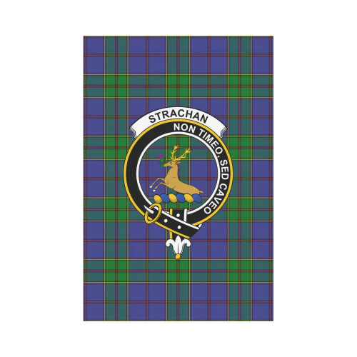 Clan Strachan Tartan Crest Garden Flag