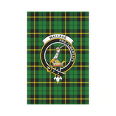 Clan Wallace Hunting - Green Tartan Crest Garden Flag BE23 Clan Wallace Tartan Today