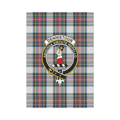 Clan Dennistoun Tartan Crest Garden Flag