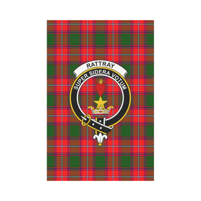 Clan Rattray Modern Tartan Crest Garden Flag