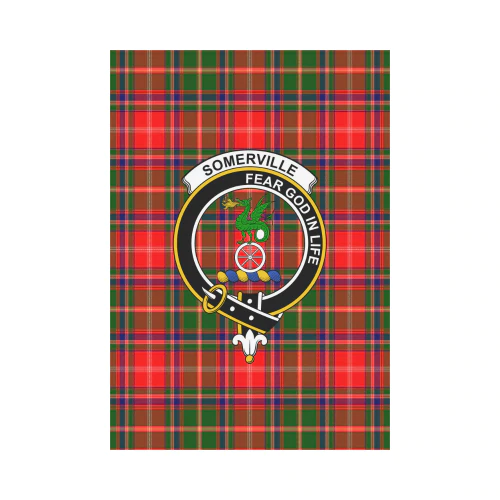 Clan Somerville Tartan Crest Garden Flag ID50 Clan Somerville Tartan Today