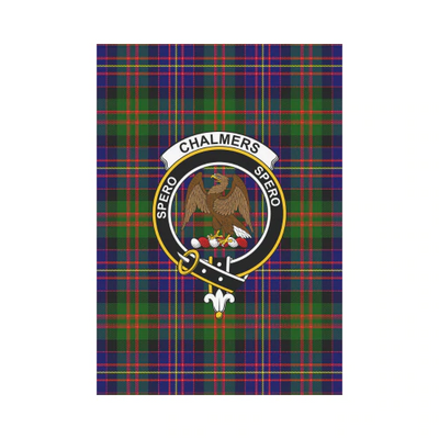 Clan Chalmers Modern Tartan Crest Garden Flag