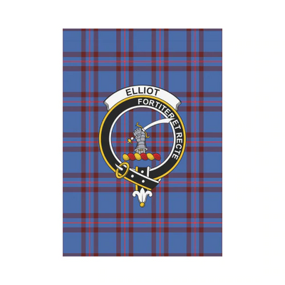 Clan Elliot Modern Tartan Crest Garden Flag