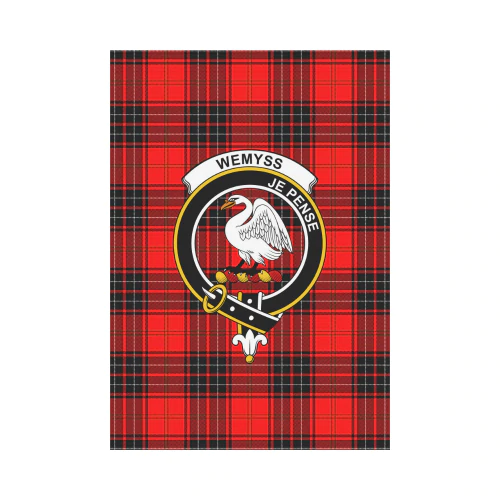 Clan Wemyss Modern Tartan Crest Garden Flag MA29 Clan Wemyss Tartan Today