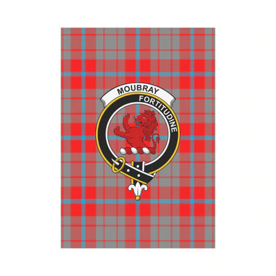 Clan Moubray Tartan Crest Garden Flag