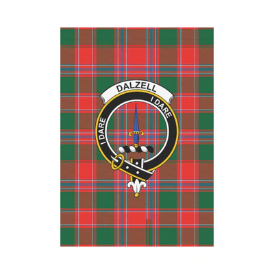Clan Dalziel Modern Tartan Crest Garden Flag