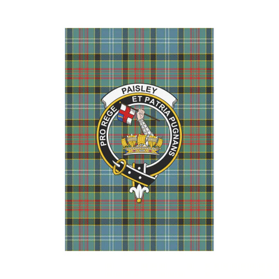 Clan Paisley District Tartan Crest Garden Flag
