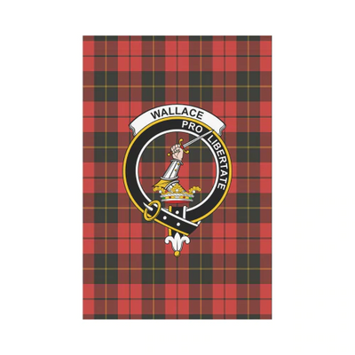 Clan Wallace Weathered Tartan Crest Garden Flag