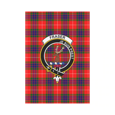 Clan Fraser Of Lovat Tartan Crest Garden Flag