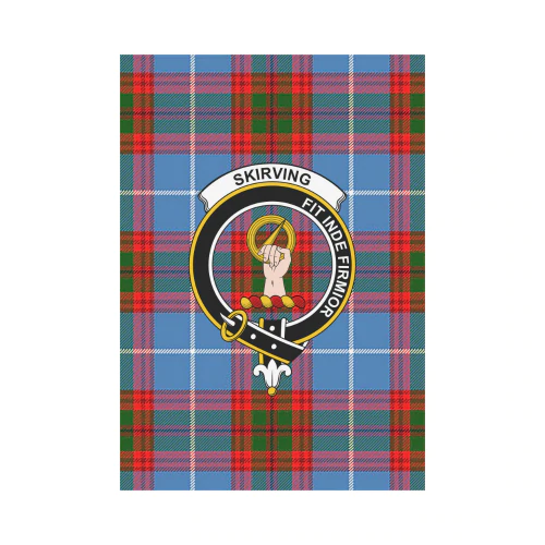 Clan Skirving Tartan Crest Garden Flag