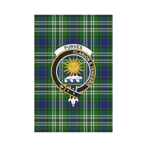 Clan Purves Tartan Crest Garden Flag LQ43 Clan Purves Tartan Today