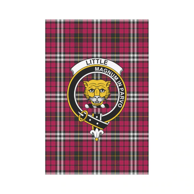 Clan Little Tartan Crest Garden Flag