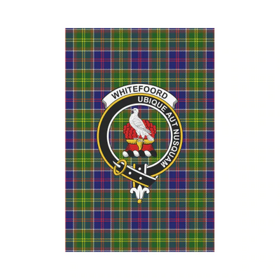Clan Whitefoord Modern Modern Tartan Crest Garden Flag