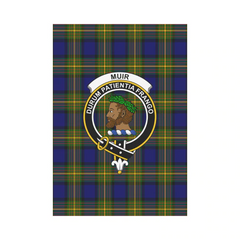 Clan Muir Tartan Crest Garden Flag JU50 Clan Muir_More Tartan Today