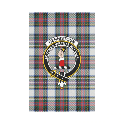 Clan Dennistoun Tartan Crest Garden Flag OK46 Clan Dennistoun Tartan Today