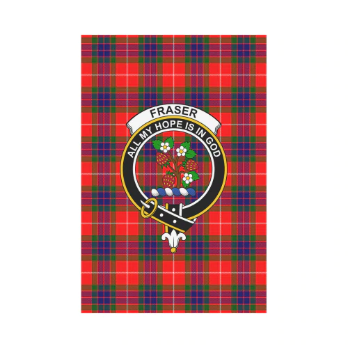 Clan Fraser Modern Tartan Crest Garden Flag SI64 Clan Fraser Tartan Today