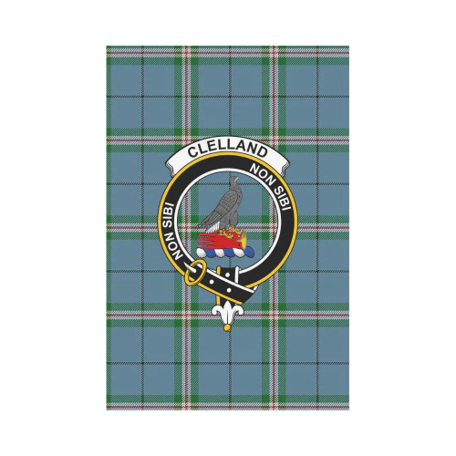 Clan Clelland Modern Tartan Crest Garden Flag JV79 Clan Clelland Tartan Today