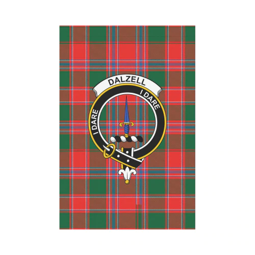Clan Dalziel Modern Tartan Crest Garden Flag HH74 Clan Dalziel Tartan Today