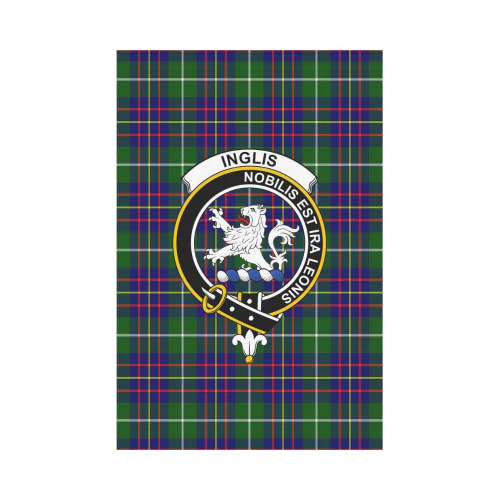 Clan Inglis Modern Tartan Crest Garden Flag IL65 Clan Inglis Tartan Today
