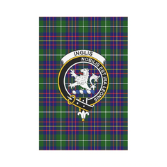 Clan Inglis Modern Tartan Crest Garden Flag IL65 Clan Inglis Tartan Today