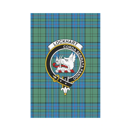 Clan Lockhart Tartan Crest Garden Flag WI45 Clan Lockhart Tartan Today