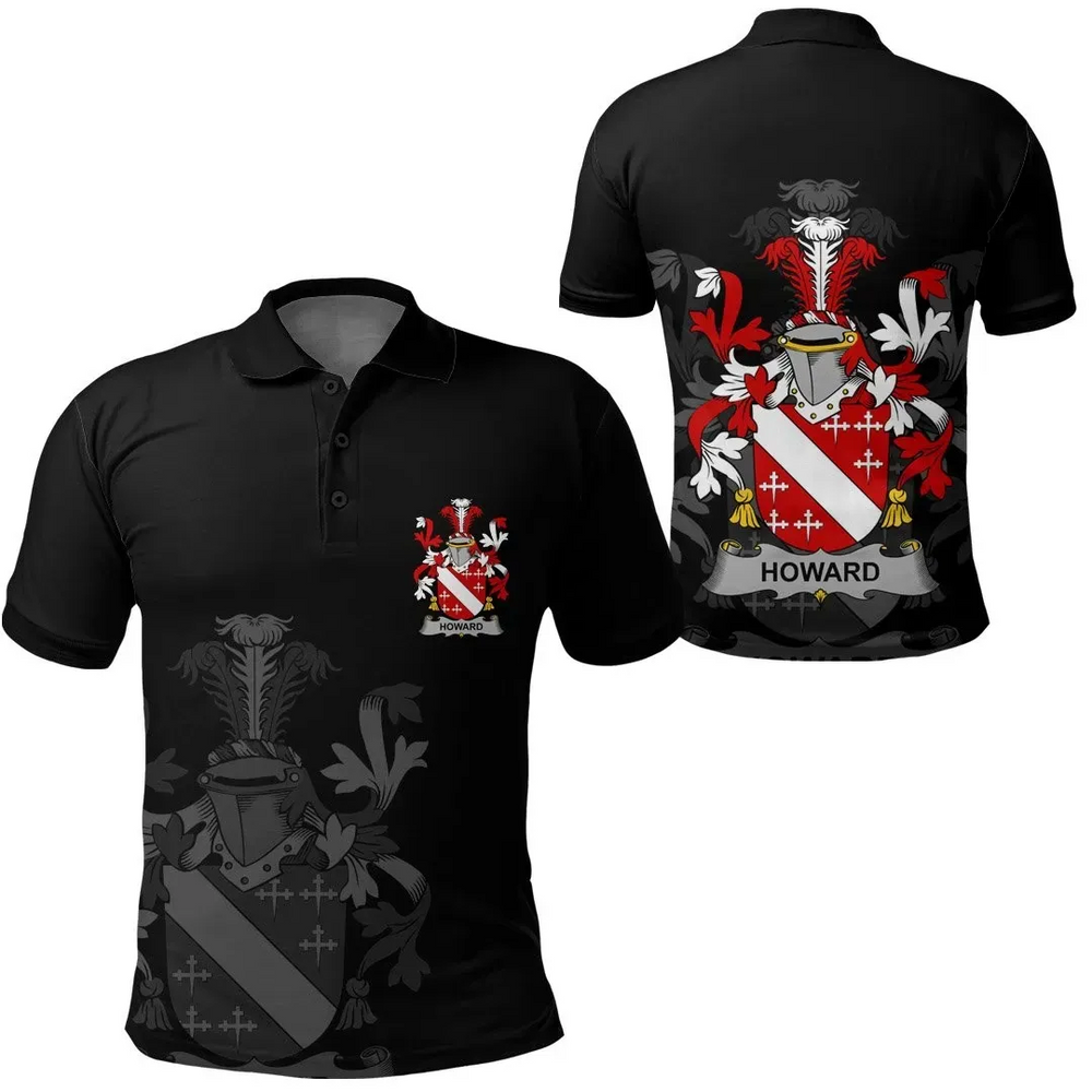 Clan Howard Coat Of Arms Polo Shirt XS72 Howard Coat Of Arms Tartan Polo