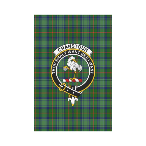 Clan Cranston Modern Tartan Crest Garden Flag UR11 Clan Hall Tartan Today
