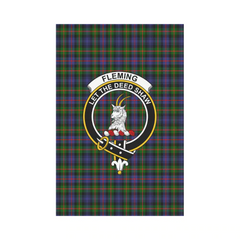 Clan Fleming Tartan Crest Garden Flag FP99 Clan Fleming Tartan Today