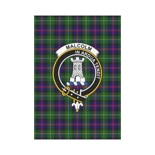 Clan Malcolm I Tartan Crest Garden Flag QM54 Clan Malcolm Tartan Today