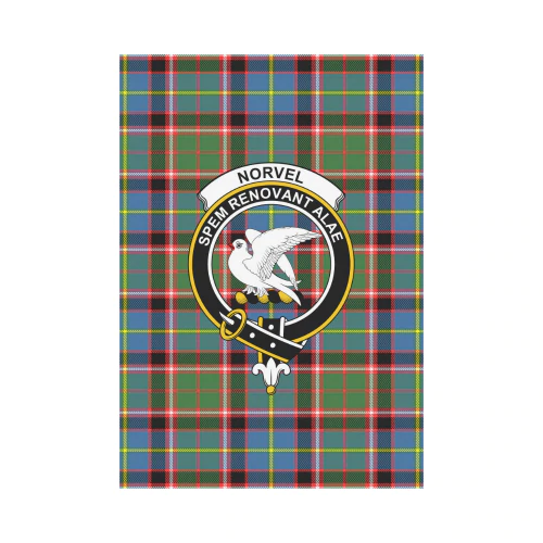 Clan Norvel Tartan Crest Garden Flag GA77 Clan Norvel Tartan Today