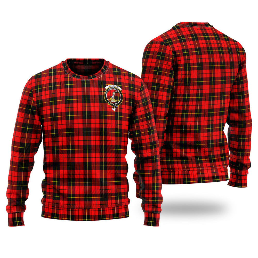 Clan Wallace Hunting Red Tartan Christmas Ugly Sweater QI33 Wallace Hunting Red Tartan Tartan Sweater