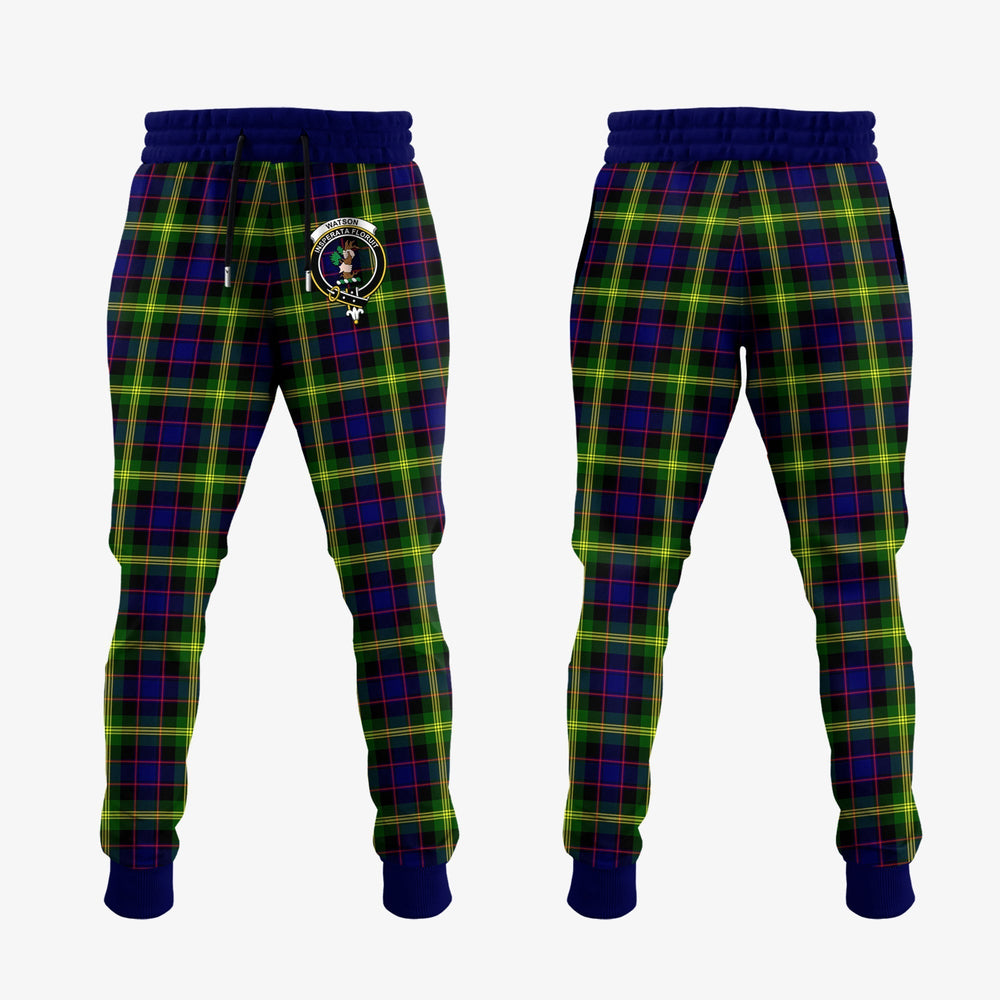 Clan Watson Modern Tartan Crest Jogger Sweatpants SP50 Clan Watson Tartan Today