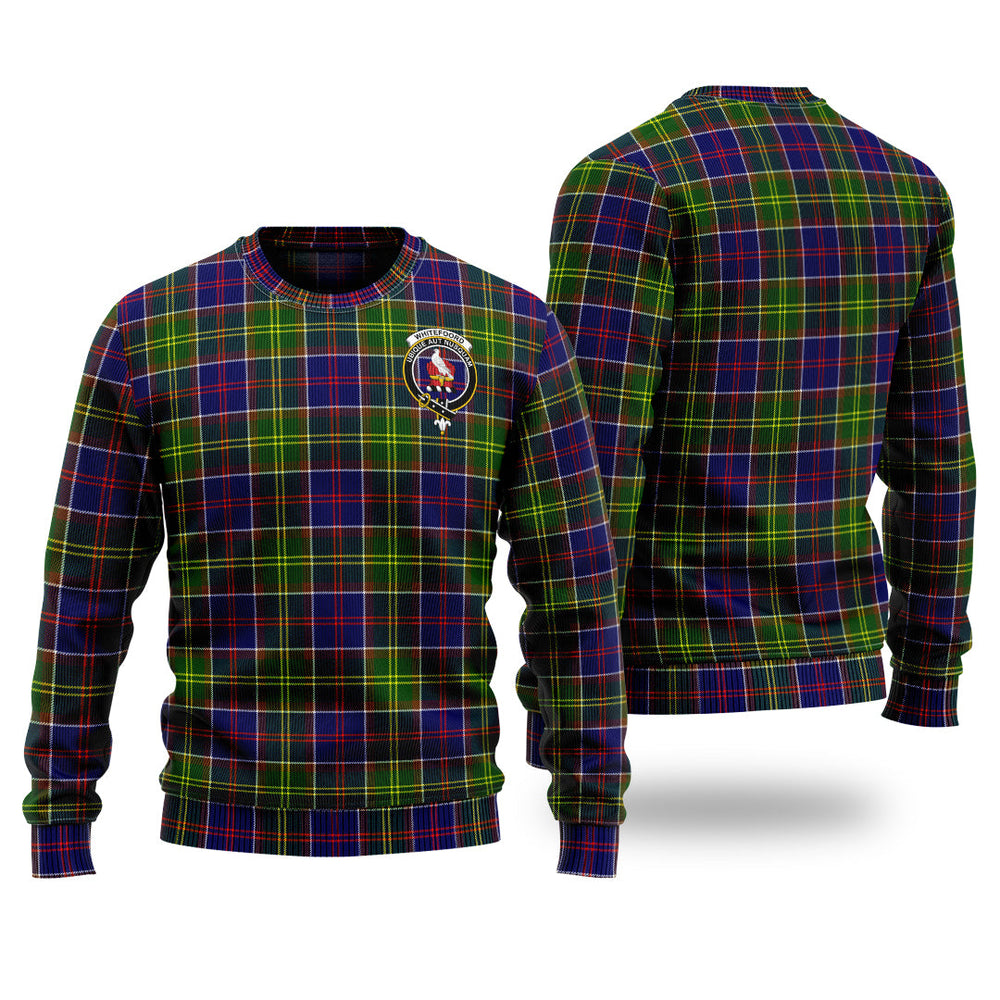 Clan Whitefoord Modern Tartan Christmas Ugly Sweater WV89 Whitefoord Modern Tartan Tartan Sweater