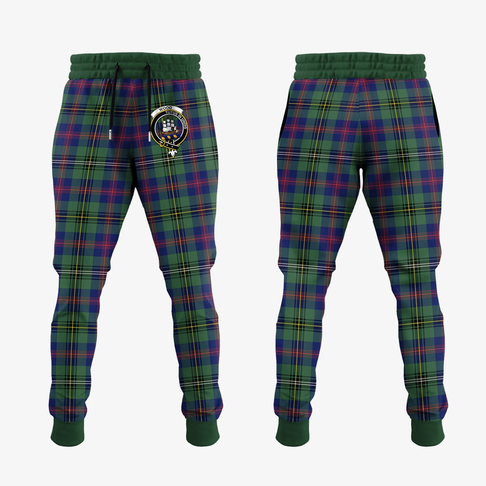 Clan Wood Modern Tartan Crest Jogger Sweatpants NL92 Clan Wood Tartan Today