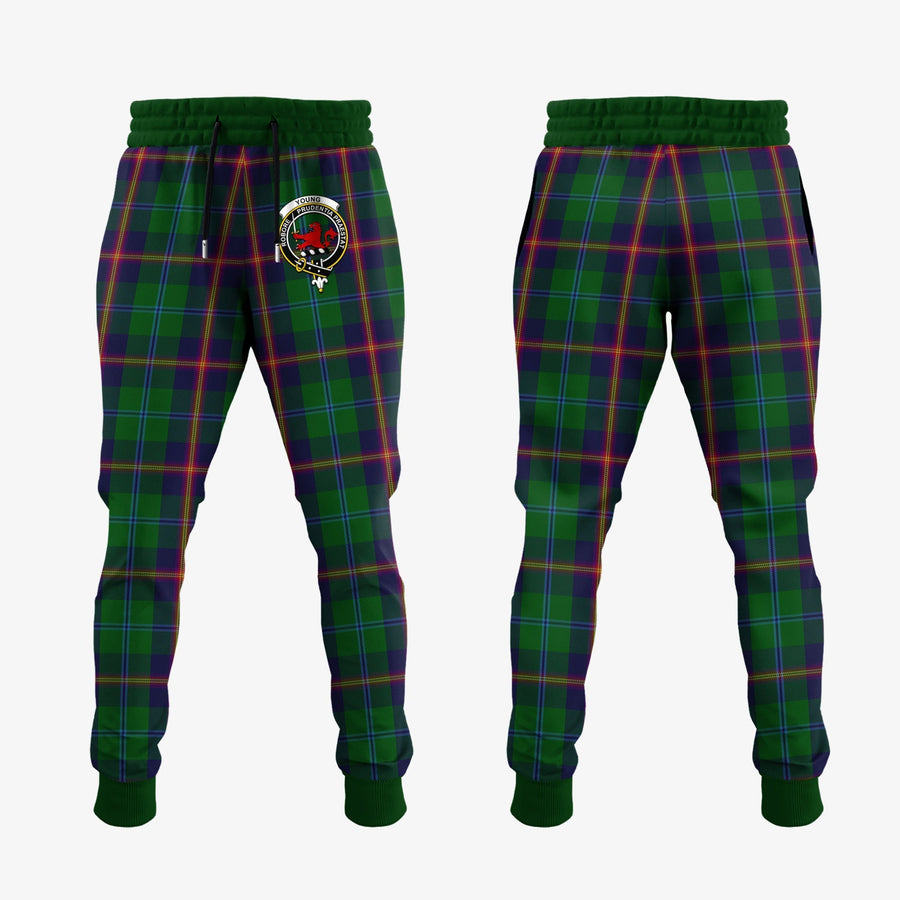 Clan Young Tartan Crest Jogger Sweatpants
