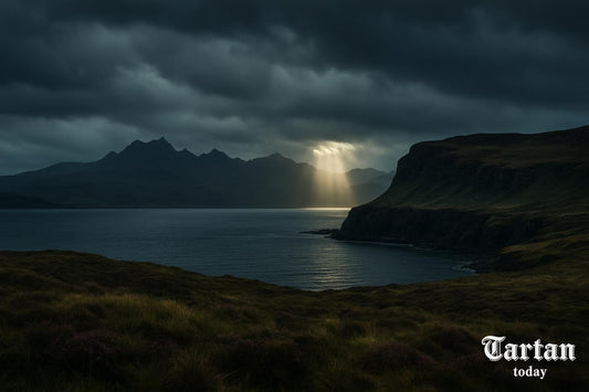 Sea loch and the Cuillin ridge on the Isle of Skye, MacLeod country - macleod tartan | Tartan Today
